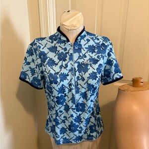 Shebeest Blue Floral Casual Shirt new size Medium biking jersey